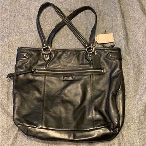 Black Coach tote 15x4x13 EUC